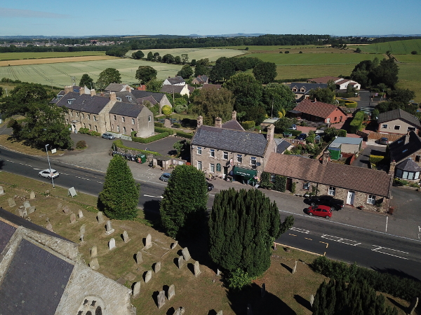 Aerial photo of the village