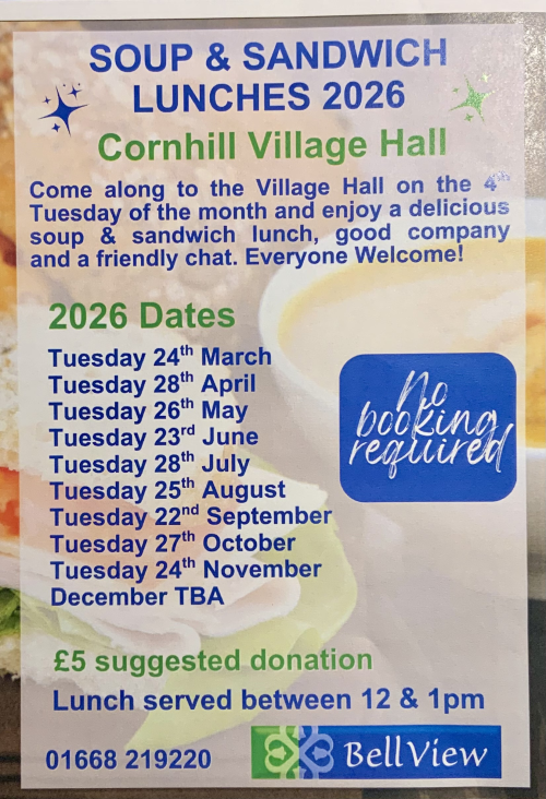 Soup and Sandwich Lunches 2026 